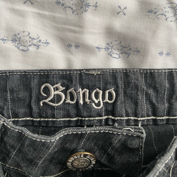 Y2K authentic Bongo black pinstripe mini skirt - Picture 4 of 4